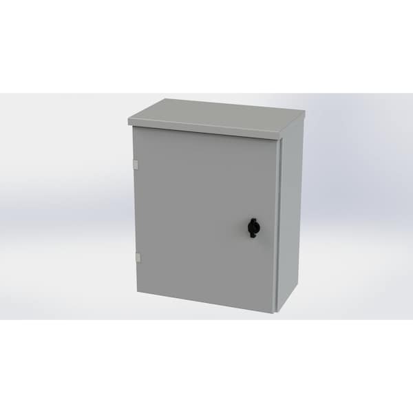 Saginaw Control & Engineering 1/4 Turn Knob Latch Electrical Enclosures, 20 in H, 8 in D, 16 in W, NEMA 3R, Galvanized Steel SCE-20R1608LP - main